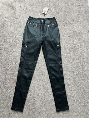 NWT Tiger Mist Faux Leather Zipper Lennon Pant Size Small